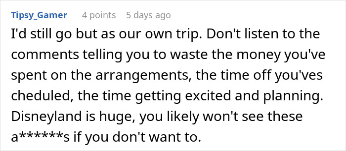 In-Laws Refuse Daughter’s Gift Disneyland Passes, Agree To Go There With Son Instead In-Laws Refuse Daughter’s Gift Disneyland Passes, Agree To Go There With Son Instead