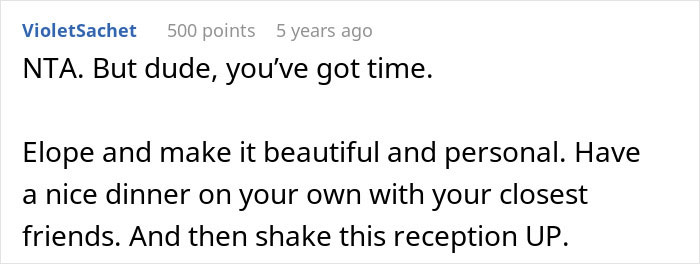 Couple Prepared To Ditch 200 Wedding Guests After Both Of Their Parents Sabotage Their Wedding Plans Couple Prepared To Ditch 200 Wedding Guests After Both Of Their Parents Sabotage Their Wedding Plans