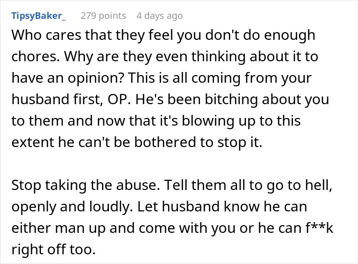 Woman Overhears In-Laws Talking About Her, Decides To Leave Her Husband Woman Overhears In-Laws Talking About Her, Decides To Leave Her Husband