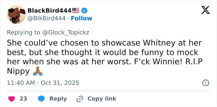 “Very Disrespectful To Me”: Winnie Harlow Faces Backlash After Channeling Whitney Houston For Halloween “Very Disrespectful To Me”: Winnie Harlow Faces Backlash After Channeling Whitney Houston For Halloween