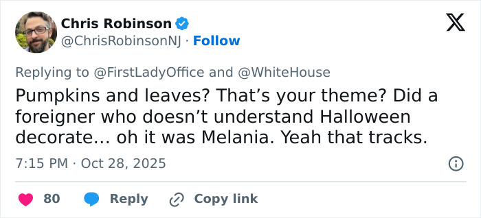 Melania Trump’s White House Halloween Display Gets Brutally Roasted Online Melania Trump’s White House Halloween Display Gets Brutally Roasted Online
