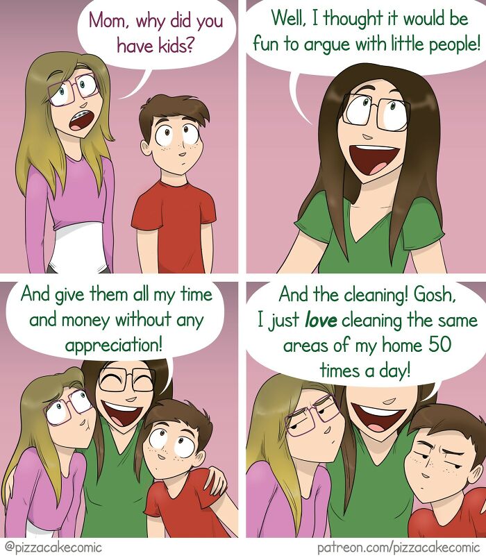 50 Funniest And Most Relatable PizzaCake Comics About Family, Cats, And Life