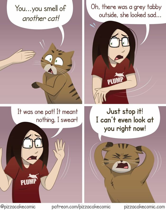 50 Funniest And Most Relatable PizzaCake Comics About Family, Cats, And Life