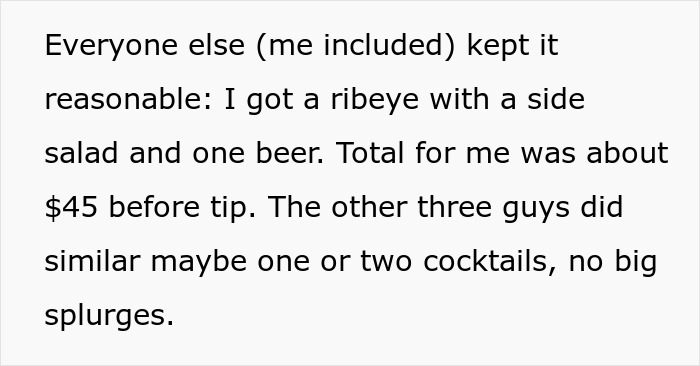 “Ordered Like It Was His Last Meal”: Guy Takes Advantage Of Friends At Dinner, One Of Them Has Had Enough “Ordered Like It Was His Last Meal”: Guy Takes Advantage Of Friends At Dinner, One Of Them Has Had Enough