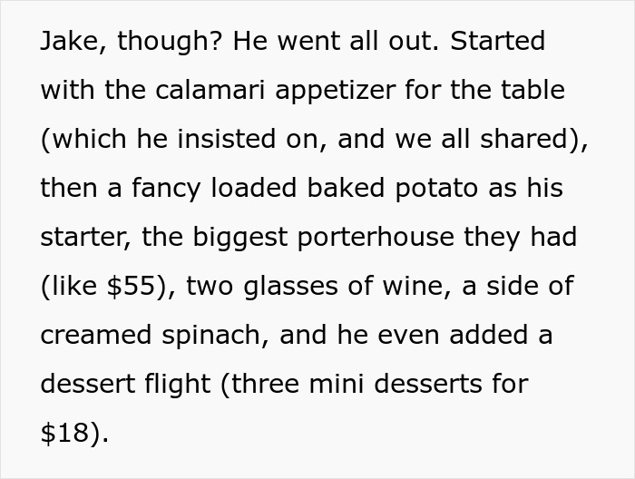“Ordered Like It Was His Last Meal”: Guy Takes Advantage Of Friends At Dinner, One Of Them Has Had Enough “Ordered Like It Was His Last Meal”: Guy Takes Advantage Of Friends At Dinner, One Of Them Has Had Enough