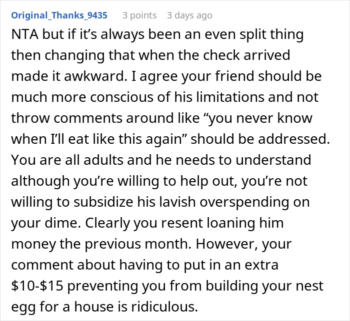 “Ordered Like It Was His Last Meal”: Guy Takes Advantage Of Friends At Dinner, One Of Them Has Had Enough “Ordered Like It Was His Last Meal”: Guy Takes Advantage Of Friends At Dinner, One Of Them Has Had Enough