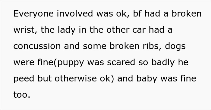 Guy Really Upset His Nurse Girlfriend Prioritized Dogs And A Baby During A Car Crash Guy Really Upset His Nurse Girlfriend Prioritized Dogs And A Baby During A Car Crash
