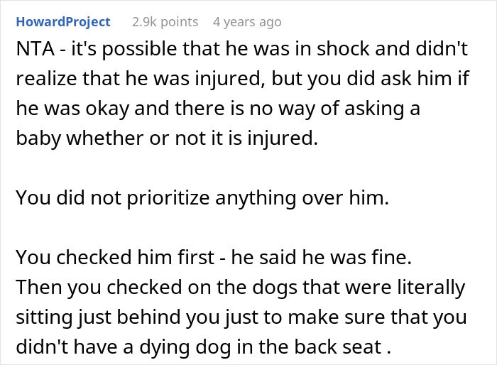 Guy Really Upset His Nurse Girlfriend Prioritized Dogs And A Baby During A Car Crash Guy Really Upset His Nurse Girlfriend Prioritized Dogs And A Baby During A Car Crash