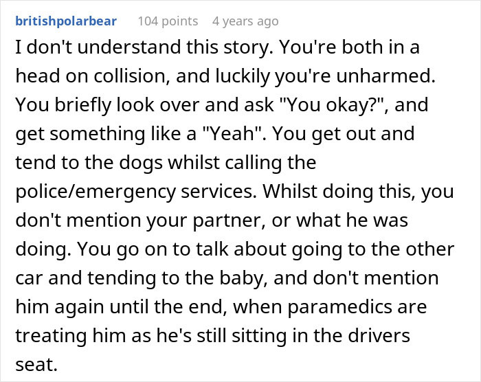 Guy Really Upset His Nurse Girlfriend Prioritized Dogs And A Baby During A Car Crash Guy Really Upset His Nurse Girlfriend Prioritized Dogs And A Baby During A Car Crash