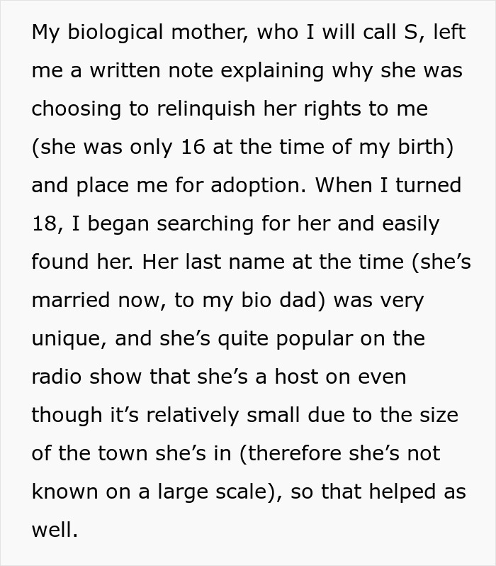 “I’m Just A Mistake”: Woman Wants To Reunite With Her Bio Family, Gets Threatened By Adoptive Parents “I’m Just A Mistake”: Woman Wants To Reunite With Her Bio Family, Gets Threatened By Adoptive Parents