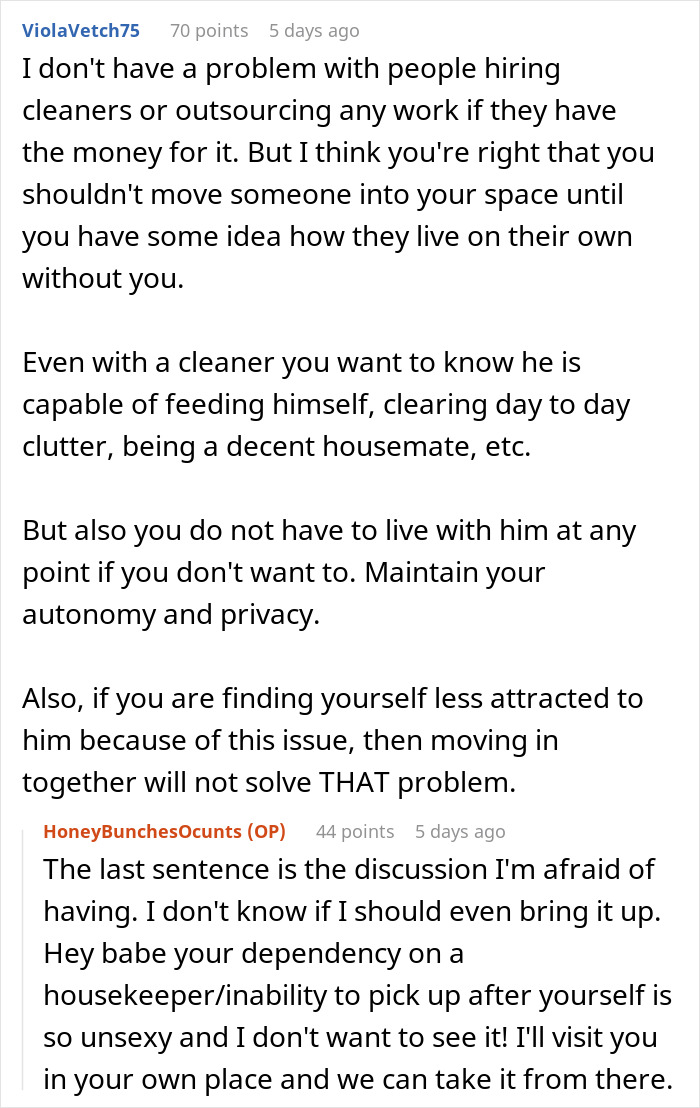 Woman Puts Brakes On Moving In With Wealthy BF, Fears She’ll Be His Butler, Not His Partner Woman Puts Brakes On Moving In With Wealthy BF, Fears She’ll Be His Butler, Not His Partner