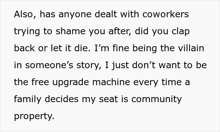 Rude Fam Tries To Bully Lady Out Of Plane Seat, Coworkers Brand Her A Villain For Refusing The Swap Rude Fam Tries To Bully Lady Out Of Plane Seat, Coworkers Brand Her A Villain For Refusing The Swap