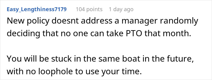 Office Left In Chaos After Ridiculous PTO Rules Are Announced: “Our Calendar Looked Like Cheese” Office Left In Chaos After Ridiculous PTO Rules Are Announced: “Our Calendar Looked Like Cheese”