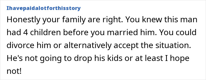 Woman Finds It Unfair She Has To Look After Hubby’s 4 Kids Every Weekend, Rethinks Marriage Woman Finds It Unfair She Has To Look After Hubby’s 4 Kids Every Weekend, Rethinks Marriage