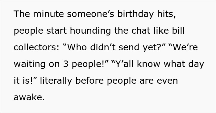 Woman’s Had Enough Of Family’s Greedy “Birthday Club”, Refuses To Cough Up Another Cent Woman’s Had Enough Of Family’s Greedy “Birthday Club”, Refuses To Cough Up Another Cent