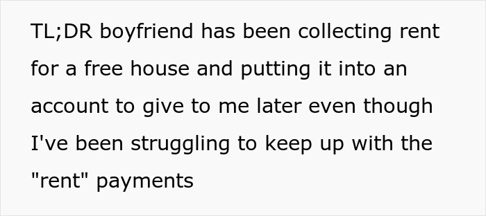 GF Keeps Sending $1K/Month To BF For Rent, Horrified After Learning His Parents Own The House GF Keeps Sending $1K/Month To BF For Rent, Horrified After Learning His Parents Own The House