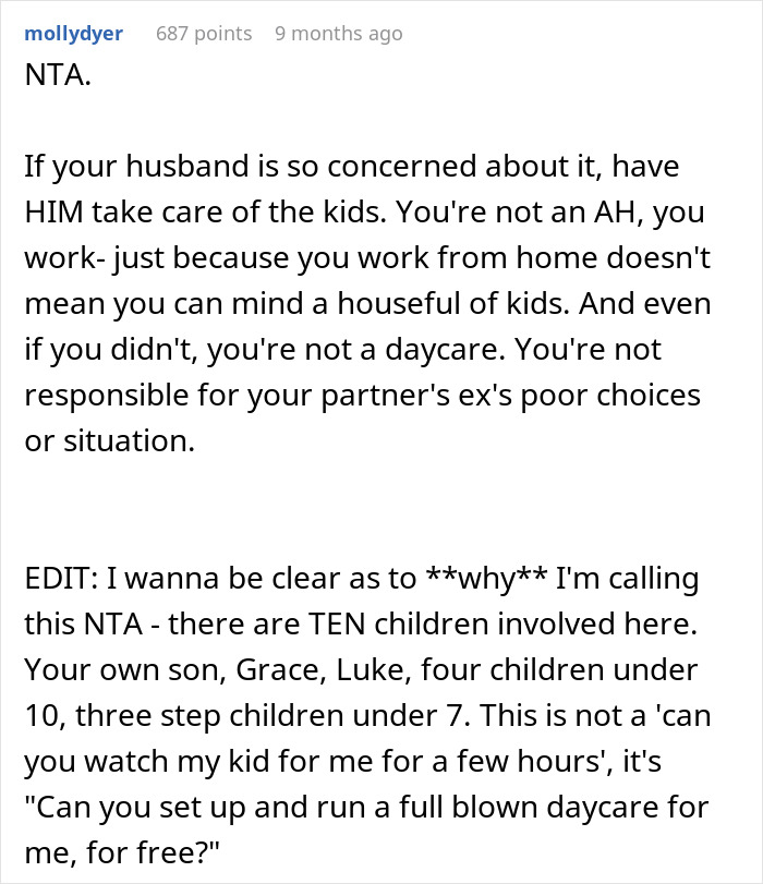 Man Confused Why His Wife Refuses To Provide Childcare For His Ex-Wife’s 9 Kids Man Confused Why His Wife Refuses To Provide Childcare For His Ex-Wife’s 9 Kids