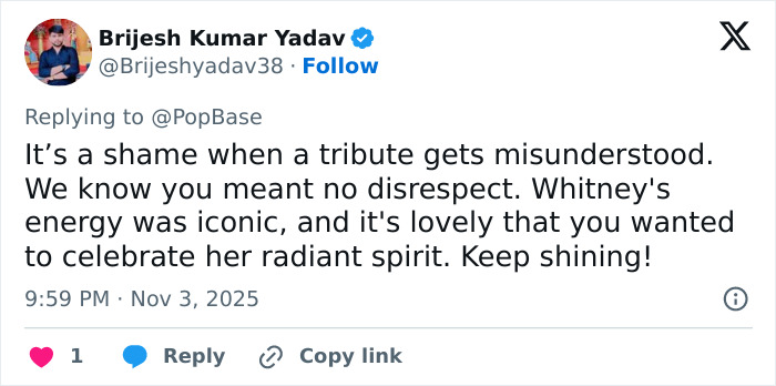 Winnie Harlow Breaks Silence After Massive Backlash Over ‘Disrespectful’ Whitney Houston Halloween Look Winnie Harlow Breaks Silence After Massive Backlash Over ‘Disrespectful’ Whitney Houston Halloween Look