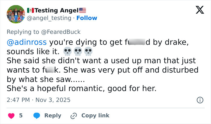 Drake Fires Back After Gracie Bon Claims Guests At His Exclusive Party “Weren’t Women Or Trans” Drake Fires Back After Gracie Bon Claims Guests At His Exclusive Party “Weren’t Women Or Trans”