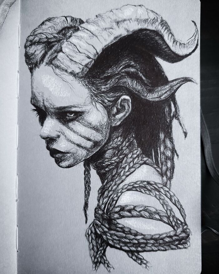 This Las Vegas Artist Blends Horror And Beauty In These Emotional, Unsettling Drawings (35 Pics) This Las Vegas Artist Blends Horror And Beauty In These Emotional, Unsettling Drawings (35 Pics)