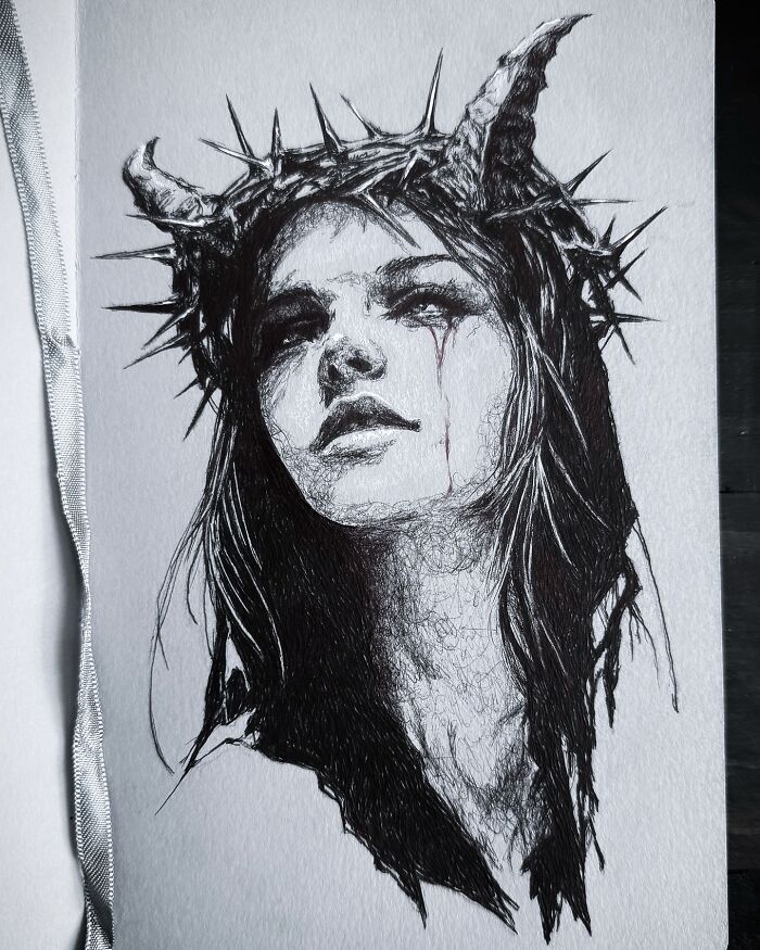This Las Vegas Artist Blends Horror And Beauty In These Emotional, Unsettling Drawings (35 Pics) This Las Vegas Artist Blends Horror And Beauty In These Emotional, Unsettling Drawings (35 Pics)