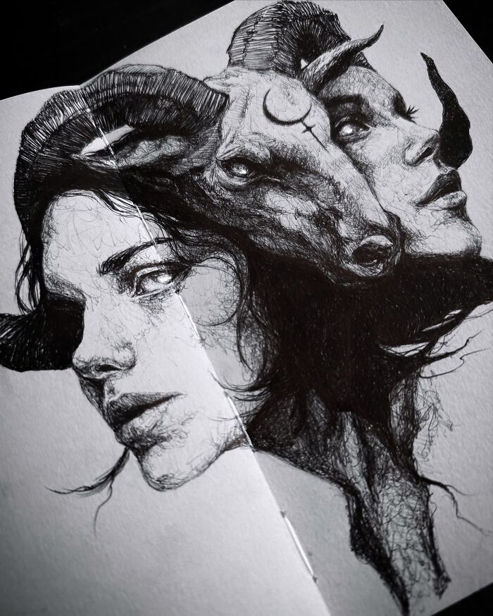 This Las Vegas Artist Blends Horror And Beauty In These Emotional, Unsettling Drawings (35 Pics) This Las Vegas Artist Blends Horror And Beauty In These Emotional, Unsettling Drawings (35 Pics)