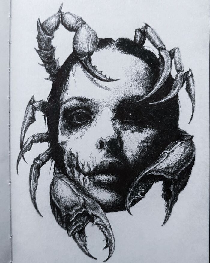 This Las Vegas Artist Blends Horror And Beauty In These Emotional, Unsettling Drawings (35 Pics) This Las Vegas Artist Blends Horror And Beauty In These Emotional, Unsettling Drawings (35 Pics)
