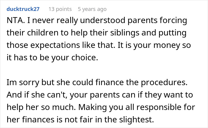 Sibling Is Pressured To Help Pay For Plastic Surgery That Will Supposedly Cure Sister’s BDD Sibling Is Pressured To Help Pay For Plastic Surgery That Will Supposedly Cure Sister’s BDD