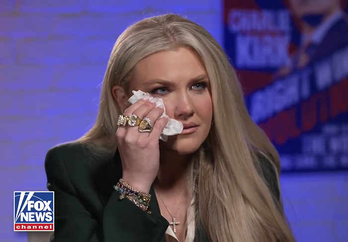 Erika Kirk Cries As She Breaks Her Silence After Viral &#8220;Inappropriate&#8221; Hug With JD Vance