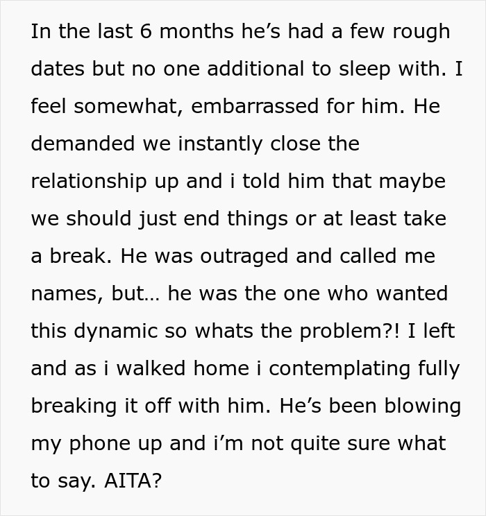 Man Upset GF Is Going On Dates After He Suggested An Open Relationship As Nobody Else Wants Him Man Upset GF Is Going On Dates After He Suggested An Open Relationship As Nobody Else Wants Him