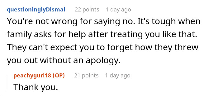 Family Of 4 Expects Woman To Take Them In During Hard Times, But She Can’t Forgive Them For Humiliating Her Family Of 4 Expects Woman To Take Them In During Hard Times, But She Can’t Forgive Them For Humiliating Her