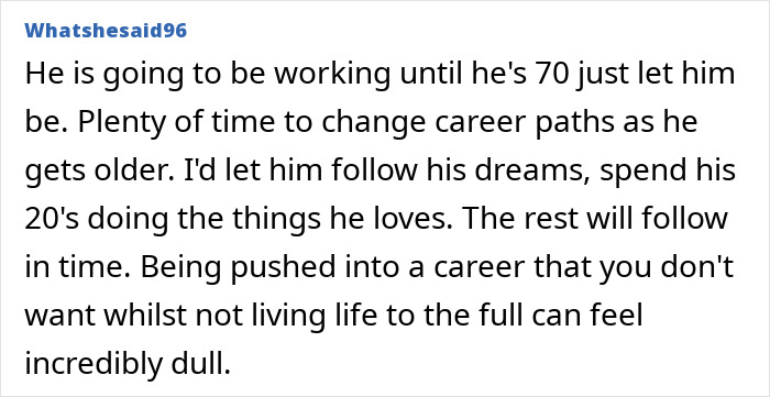 Parents Don’t Want Son Working In Theater, Ask If Pushing Him Into Better-Paying Career Is “Evil” Parents Don’t Want Son Working In Theater, Ask If Pushing Him Into Better-Paying Career Is “Evil”