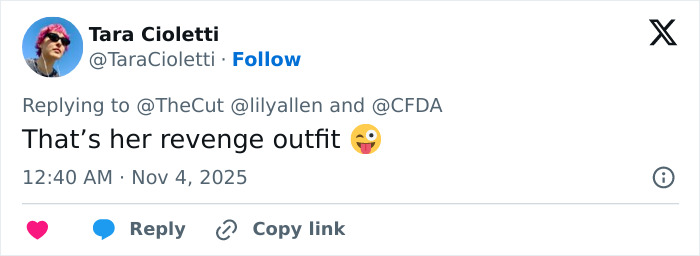 “Gross”: Lily Allen’s CFDA Fashion Look Sparks Debate Online Amid David Harbour And Millie Bobby Brown Drama “Gross”: Lily Allen’s CFDA Fashion Look Sparks Debate Online Amid David Harbour And Millie Bobby Brown Drama
