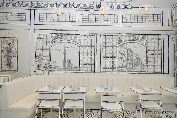 This 2D Restaurant In NYC Feels Like Stepping Into A Drawing This 2D Restaurant In NYC Feels Like Stepping Into A Drawing