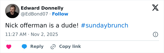 Nick Offerman’s X-Rated Comment During Live Broadcast Goes Viral Nick Offerman’s X-Rated Comment During Live Broadcast Goes Viral