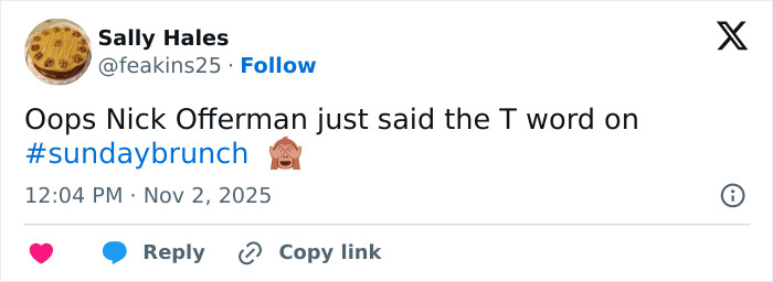 Nick Offerman’s X-Rated Comment During Live Broadcast Goes Viral Nick Offerman’s X-Rated Comment During Live Broadcast Goes Viral