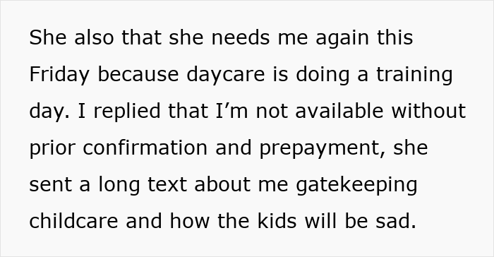 Mom Thinks She Can Use Her Sister As Free Babysitter 24/7, Gets A Reality Check With A $312 Bill Mom Thinks She Can Use Her Sister As Free Babysitter 24/7, Gets A Reality Check With A $312 Bill