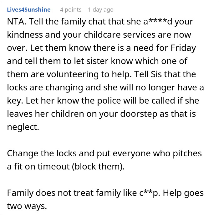 Mom Thinks She Can Use Her Sister As Free Babysitter 24/7, Gets A Reality Check With A $312 Bill Mom Thinks She Can Use Her Sister As Free Babysitter 24/7, Gets A Reality Check With A $312 Bill