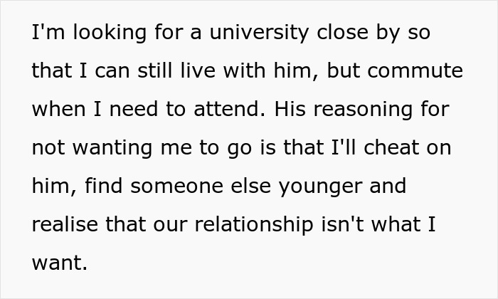 20YO’s Academic Dreams Come To A Grinding Halt After 30YO BF Says No University For Her 20YO’s Academic Dreams Come To A Grinding Halt After 30YO BF Says No University For Her