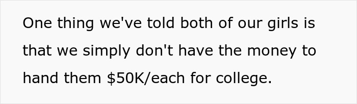 Mom Wants $12k Instead Of Sending Daughters To College, Gets A Harsh Reality Check Mom Wants $12k Instead Of Sending Daughters To College, Gets A Harsh Reality Check