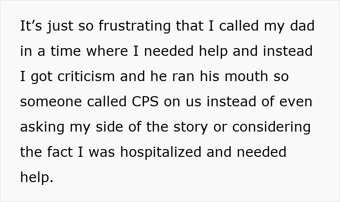 “My Family Called CPS While I Was In The Hospital Fighting For My Life” “My Family Called CPS While I Was In The Hospital Fighting For My Life”