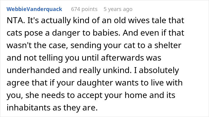 Pregnant Daughter Decides To Put Dad’s Cat In A Shelter Because Of Her Baby’s Safety, Gets Kicked Out Pregnant Daughter Decides To Put Dad’s Cat In A Shelter Because Of Her Baby’s Safety, Gets Kicked Out