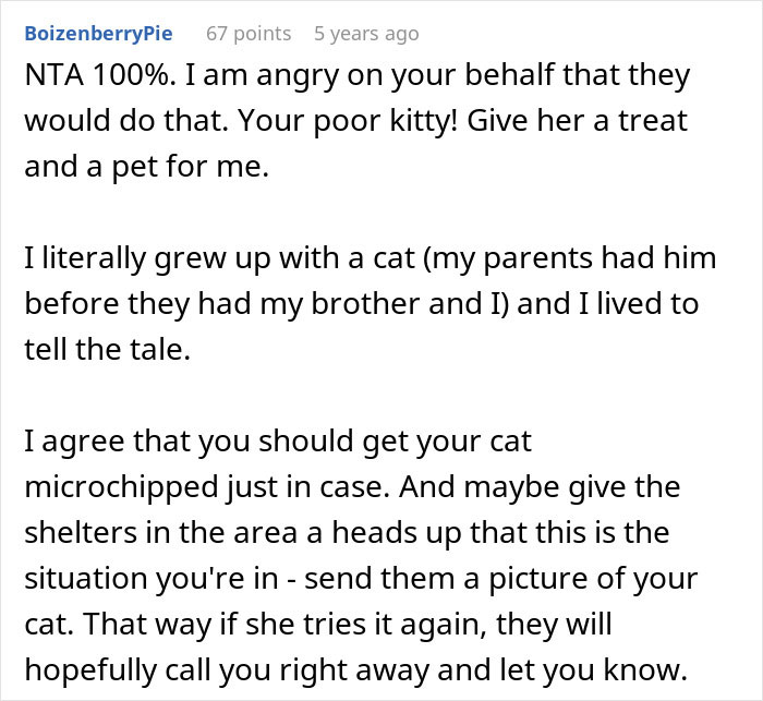 Pregnant Daughter Decides To Put Dad’s Cat In A Shelter Because Of Her Baby’s Safety, Gets Kicked Out Pregnant Daughter Decides To Put Dad’s Cat In A Shelter Because Of Her Baby’s Safety, Gets Kicked Out