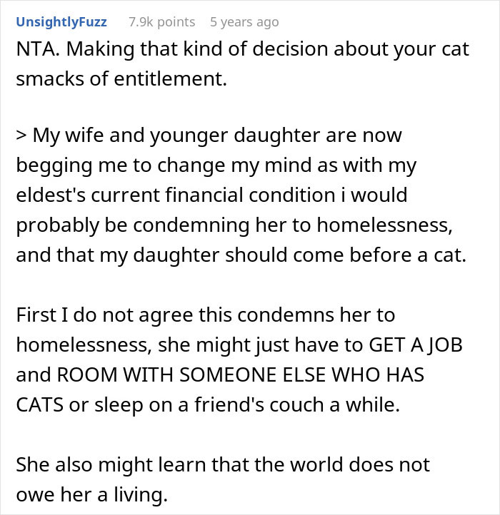 Pregnant Daughter Decides To Put Dad’s Cat In A Shelter Because Of Her Baby’s Safety, Gets Kicked Out Pregnant Daughter Decides To Put Dad’s Cat In A Shelter Because Of Her Baby’s Safety, Gets Kicked Out