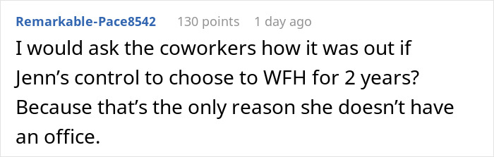 Woman Can’t Handle A ‘No’ After Coworker Refuses To Give Back Her Old Office Space Woman Can’t Handle A ‘No’ After Coworker Refuses To Give Back Her Old Office Space