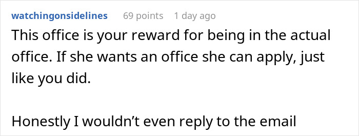 Woman Can’t Handle A ‘No’ After Coworker Refuses To Give Back Her Old Office Space Woman Can’t Handle A ‘No’ After Coworker Refuses To Give Back Her Old Office Space