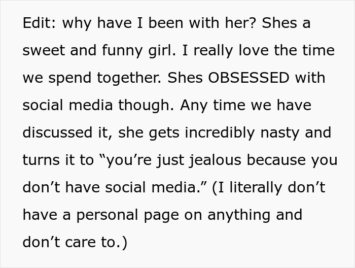 Man Without Social Media Uncovers GF’s Lies About Her Fitness Lifestyle Online, Dumps Her