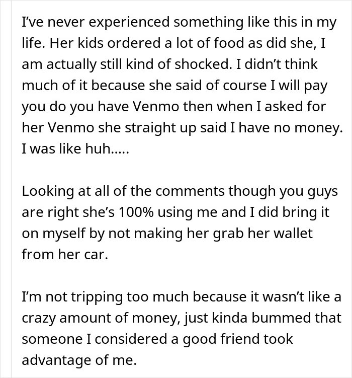 Woman Takes Advantage Of Friend’s Kindness For Too Long, Acts Surprised When It’s Over Woman Takes Advantage Of Friend’s Kindness For Too Long, Acts Surprised When It’s Over