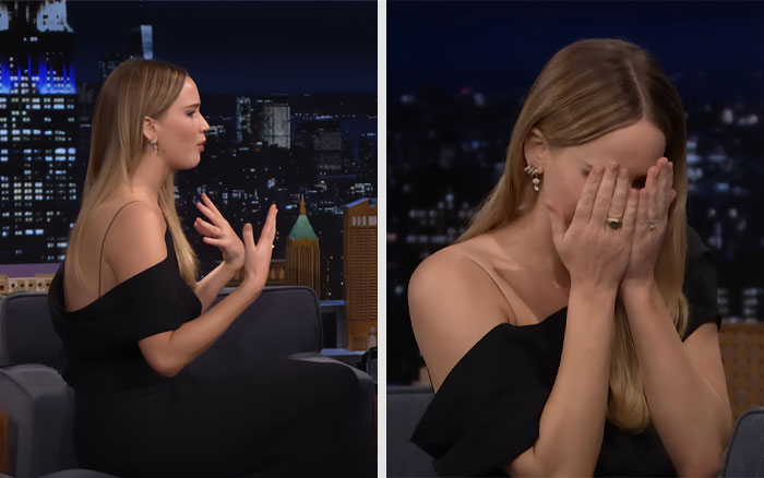 Jennifer Lawrence Leaves Jimmy Fallon Awkwardly Laughing After Emotional And ‘Chaotic’ Interview Jennifer Lawrence Leaves Jimmy Fallon Awkwardly Laughing After Emotional And ‘Chaotic’ Interview