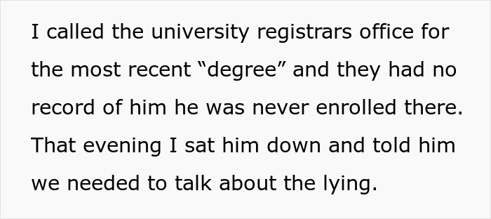 Man Lies About Getting A Master’s Degree Out Of The Blue, Wife Digs Around And Finds The Truth